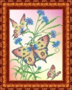 Бабочки и васильки ("Каролинка")