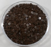 Chocolate brown colour pearl finish sequins 5 гр